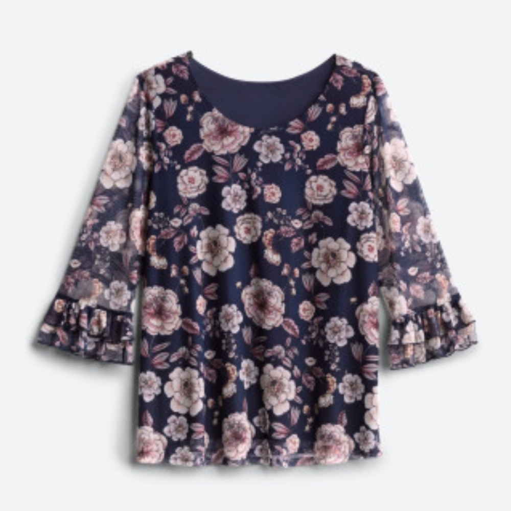 Papermoon Helga Ruffle Sleeve Detail Knit Top